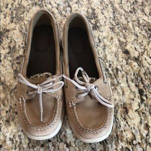 Speedy topsider leopard inset